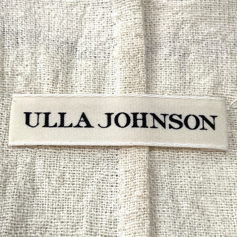 Ulla Johnson Silk Cream Embroidered Split Neck Peasant Top Women’s 8 - Picture 9 of 10